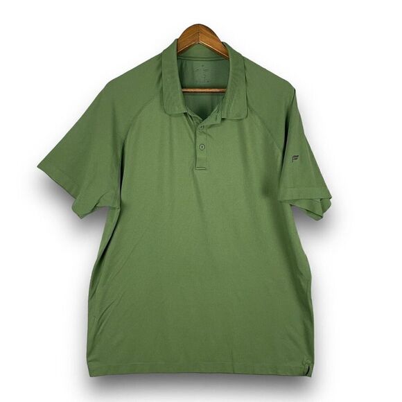Men’s Fabletics Polo Shirt Sz 2XL Green Performance Golf Collared Adult Athletic - Picture 1 of 7